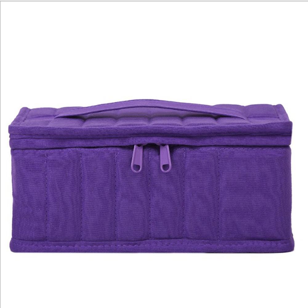 Neue Box Ätherisches Öl Flasche Tragetasche Große-kapazität Stoßfest Lagerung Tasche für Nagellack: Purple