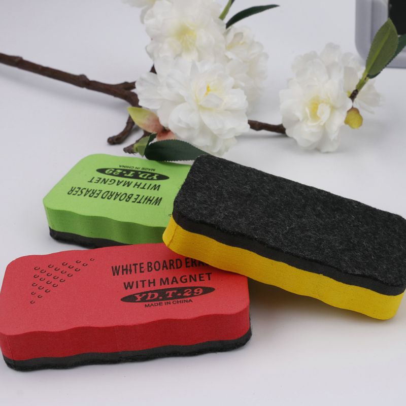 Magnetic Dry-Wipe Whiteboard Eraser Marker Cleaner Kids School Office Supplies