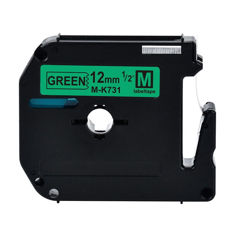 Multicolor 9/12mm mk231 tapes Compatible for Brother p-touch Label Printer mk-231 M-K231 MK-231 mk131 mk-131 m-k131 mk 431 531: 12mm black on green