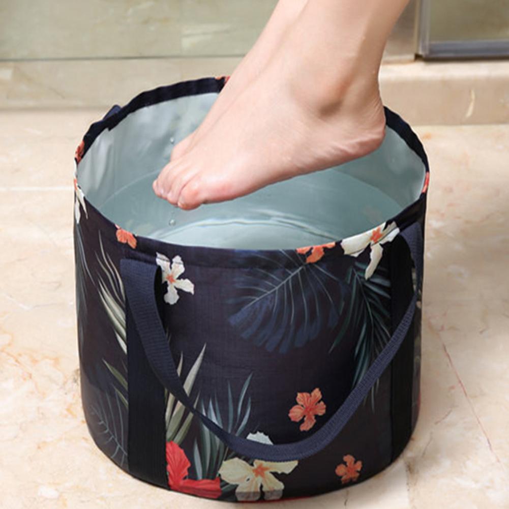 Foldable Foot Tub Portable Bath Bag Wash Basin Water Bucket Large Capacity Bath Feet Spa Massage Washing Tub For Outdoor Travel