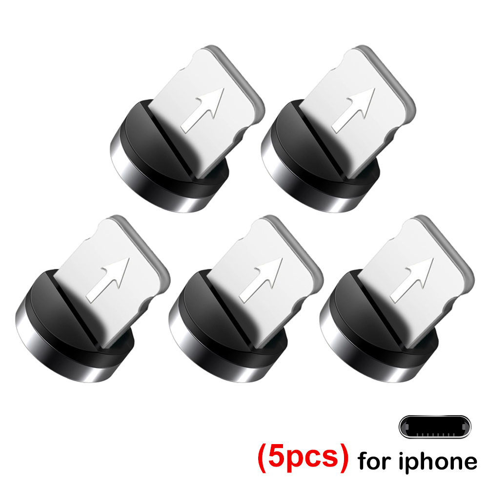 1/5pcs Round Magnetic Cable Tip Micro USB Charging Cable Plug USB Type C Magnet Cable Adapter for Iphone Magnet Charger Adapter