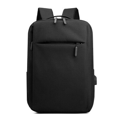 Men's Backpacks 15.6 Inch Laptop Backpacks USB Charging Large Capacity School Backpack Travel Daypacks Mochila Shoulder Bags: BLACK