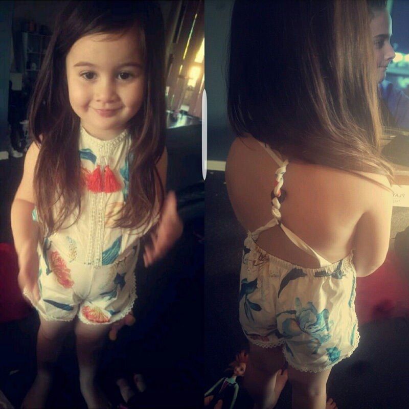 Blomster nyfødt baby pige børn tøj søde piger lilje blomst romper jumpsuit soldragt outfits 0-4y