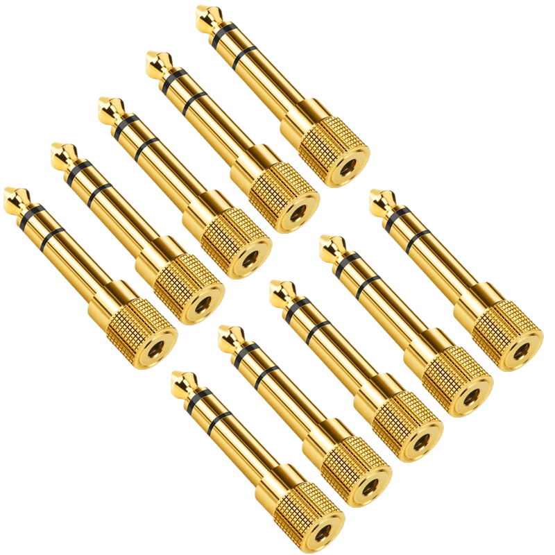 10 stk. hifi 1/4- tommers 6.35mm -hann  to 3.5mm - 3.5 6.35 to: Default Title