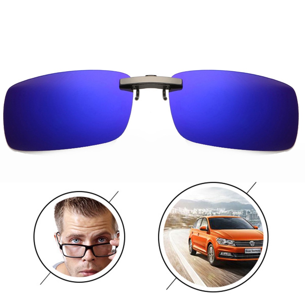 Nachtzicht Bril Afneembare Tac Lens Rijden Metalen Gepolariseerde Clip Op UV400 Zonnebril Driver Bril Nachtzicht Bril