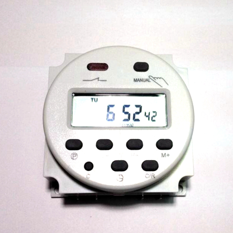 CN101A Round 220V Digital LCD Power Weekly Programmable Electronic Timer Switch 220V