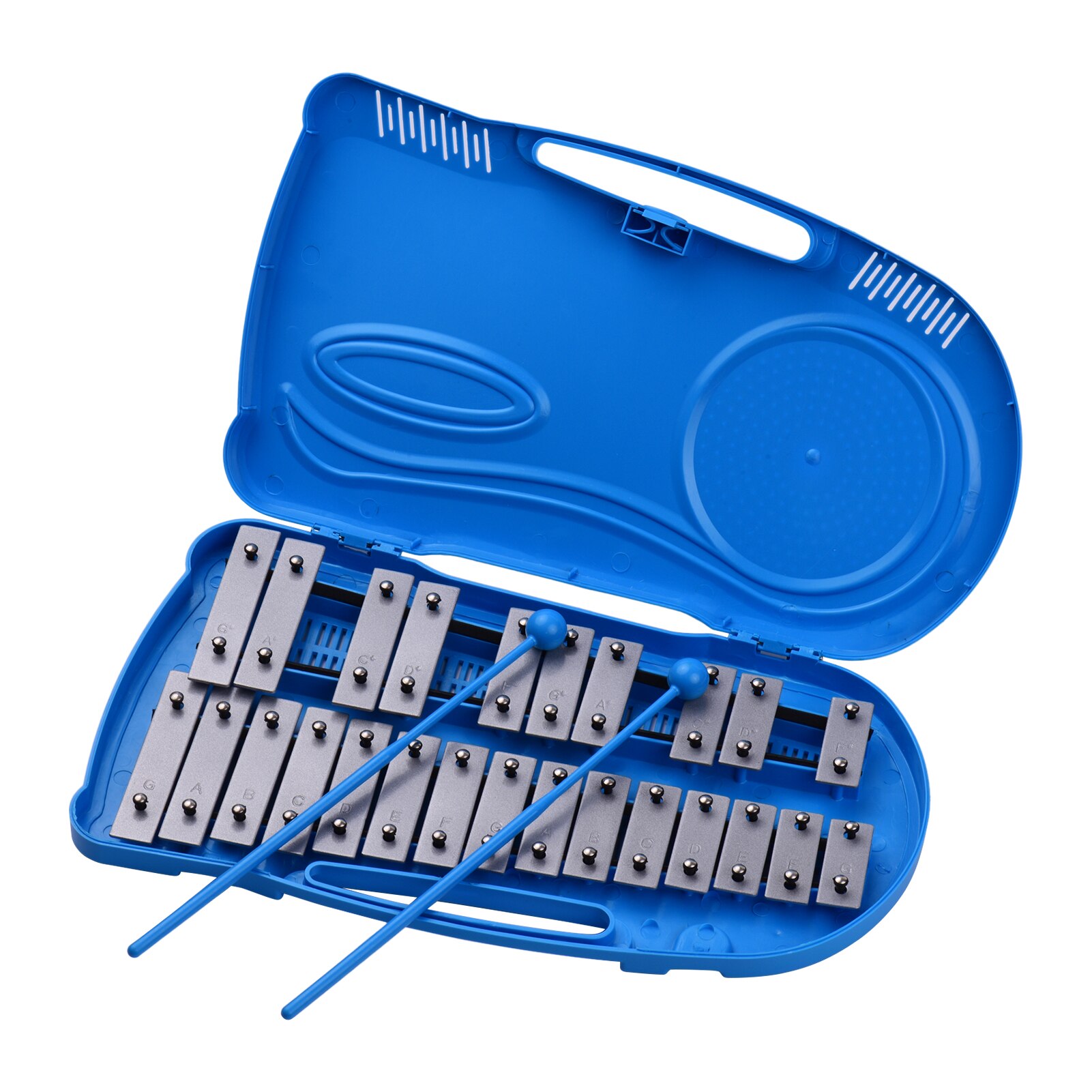 25 Notes Glockenspiel Xylophone Percussion Instrument Early Educational Teaching Instrument with Plastic Case