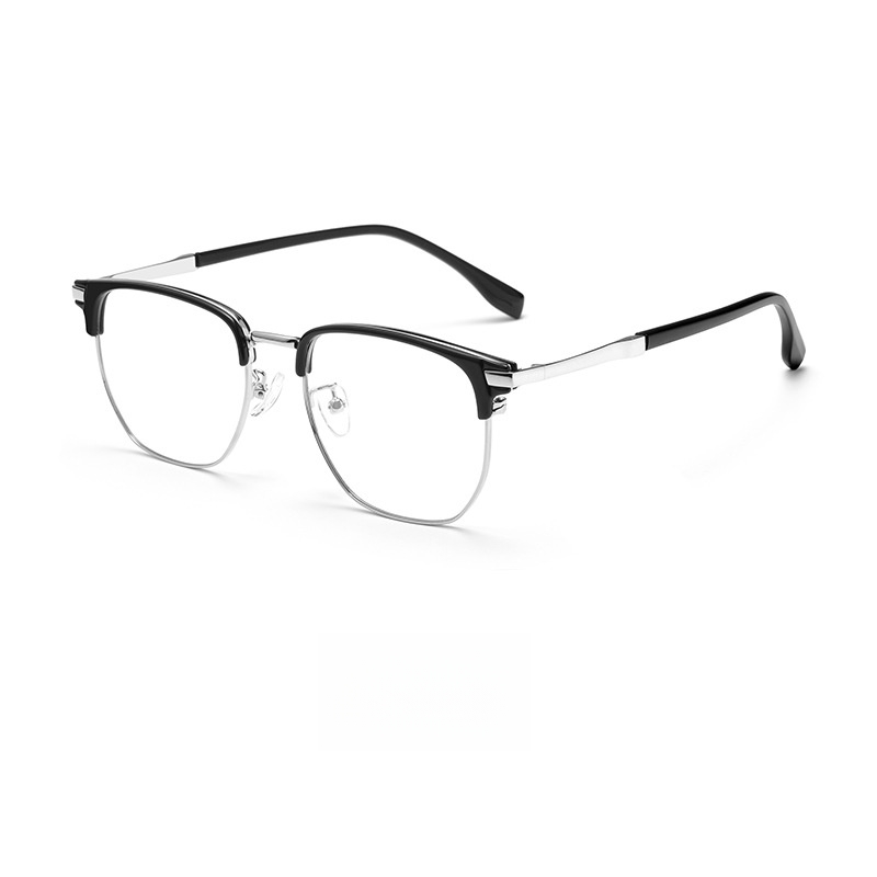 YIMARUILI ultraligera TR90 aleación miopía e hipermetropía gafas de negocios Retro gafas graduadas ópticas marco hombres 8052: Rojo