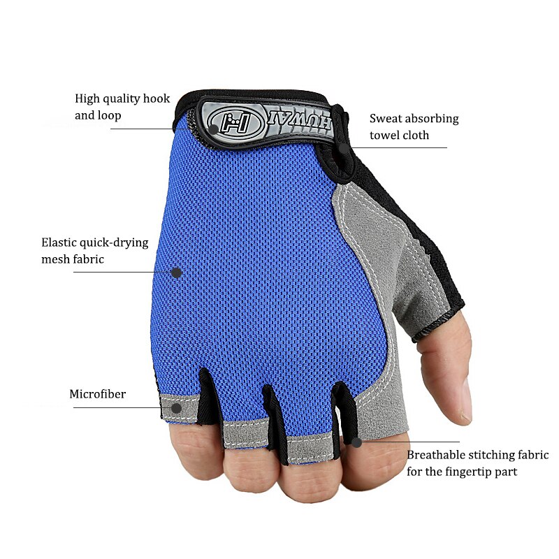 Fietshandschoenen Fiets Handschoenen Fiets Handschoenen Anti Slip Shock Ademende Half Vinger Korte Sport Handschoenen Accessoires Voor Mannen Vrouwen