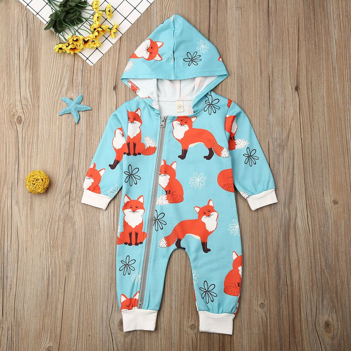 pudcoco Baby Rompers Winter Warm Long sleeve Coral Fleece Newborn Baby Boy Girl Clothes Infant Jumpsuit Animal Overall Pajamas: Black / 12M