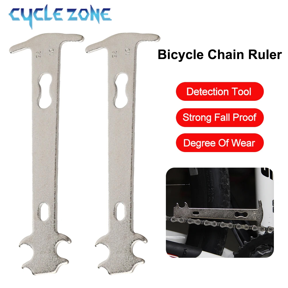 Comprobador de desgaste de cadena de bicicleta, herramienta de reparación, medidor de cadenas de bicicleta, Regla de medición, herramienta de reparación de reemplazo de cadena MTB, accesorios de ciclismo