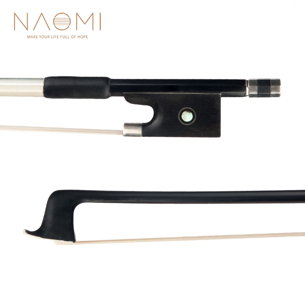 Naomi 4/4 Zwarte Carbon Strijkstok Carbon Fiber Boog Goed Balans Paardenhaar Strijkstok Accessoires