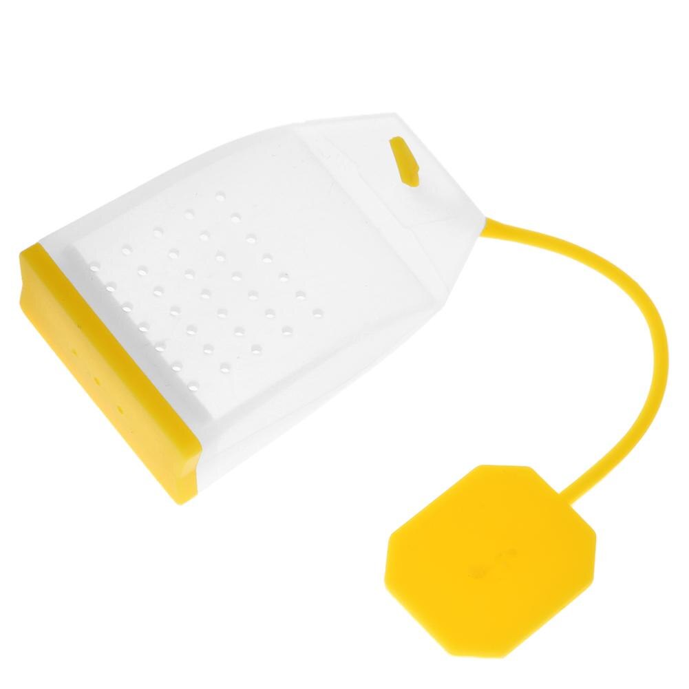 Silicone Bag Style Tea Leaf Strainer Infuser Teacup Teapot Filter Diffuser: Yellow