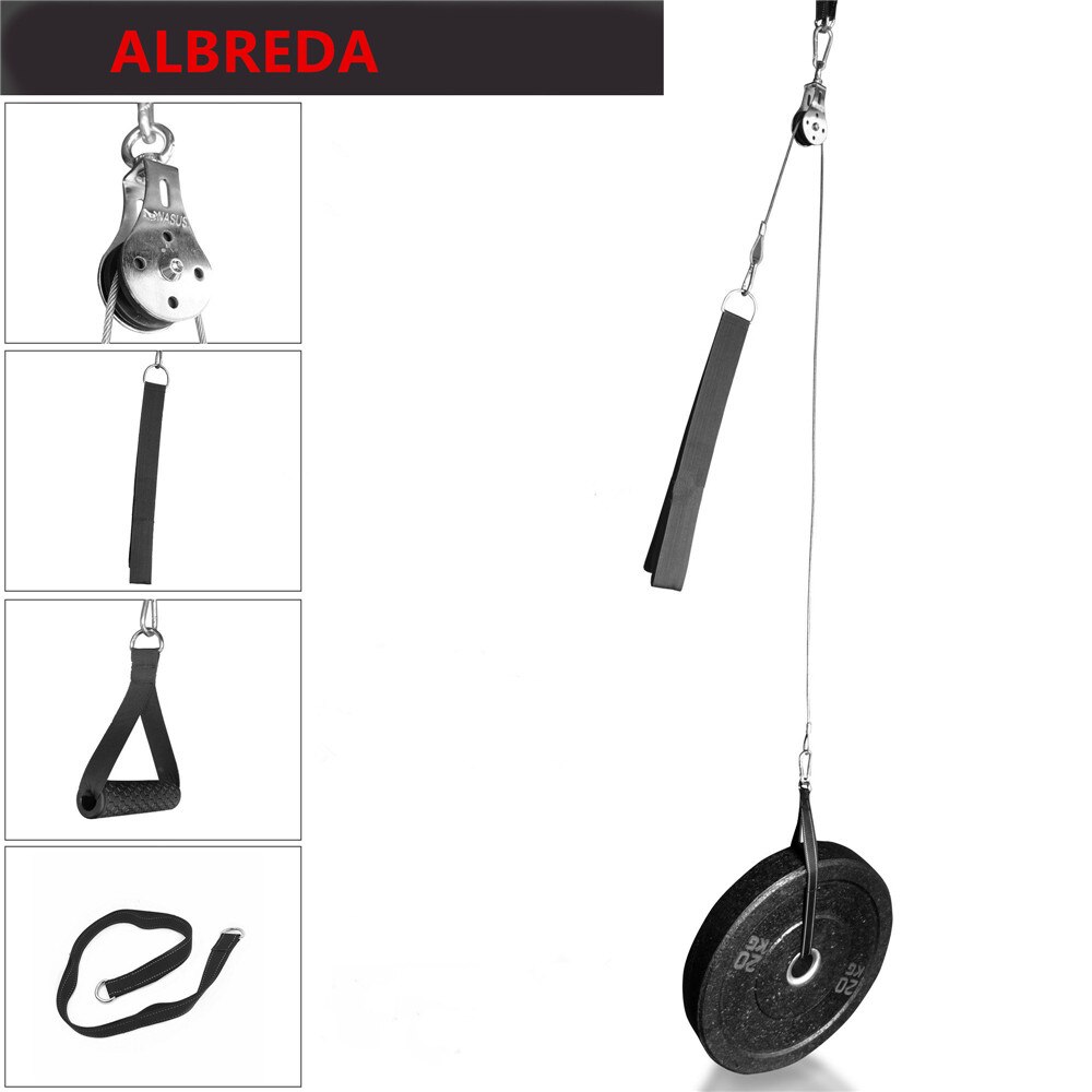 Albreda fitness gør-det-selv remskive kabel maskine fastgørelse arm biceps triceps blaster hånd styrketræning hjemmegymnastik træningsudstyr
