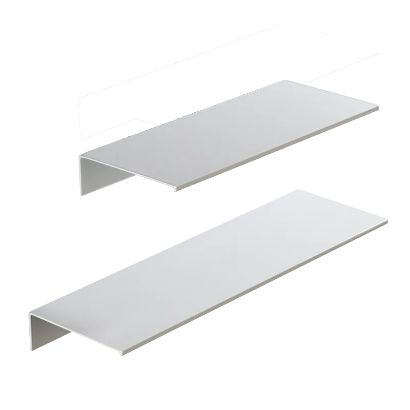 No Drilling Storage Rack Wall Shower Wall Shelf Kitchen White Finish for Modern Bathroom Organizer Home Space-Saving Accessories