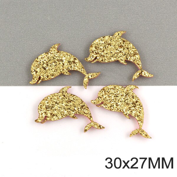 50Pcs Glitter Kleine Krone Patches Filz Pads Applique Patches auf Kleidung Haar Clip Bögen für Mädchen Scrapbooking Accessories17x17MM: 10