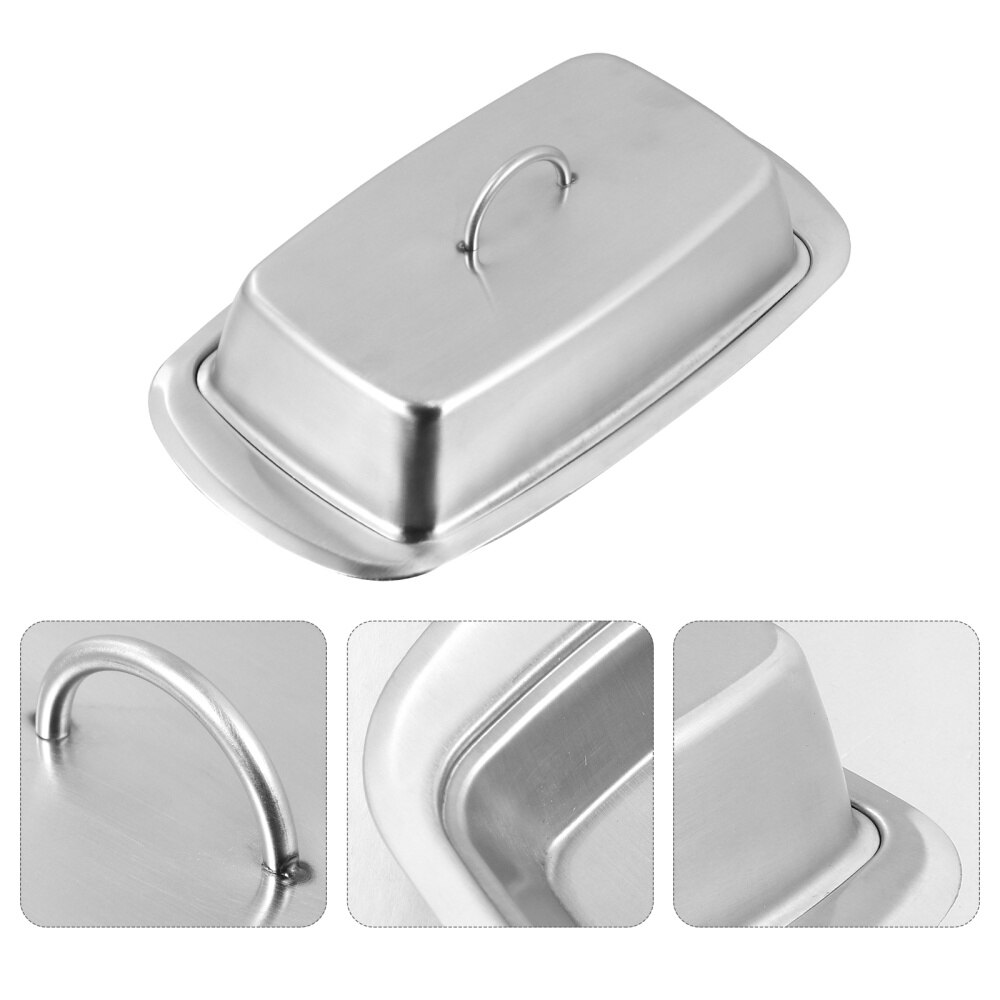 1 Pc Storage Box Food Tray Fresh Box Fresh Keeping Box Trendy Chic Simple Snack Plate Cheese Box Butter Plate for Home