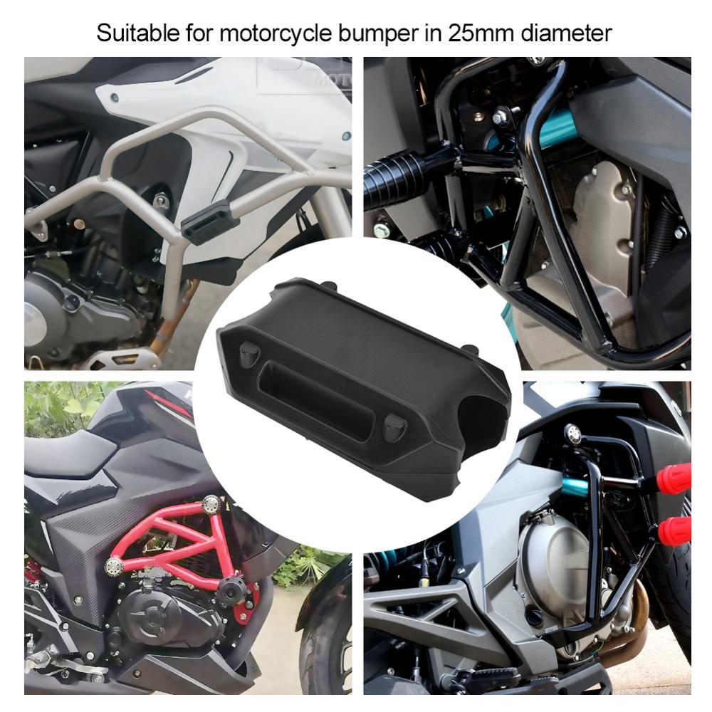 2 sett（ 8 stk ) 25mm motorsykkel kollisjonsstang støtfanger motorvernbeskyttelse til bmw  f800gs f700gs f650gs svart