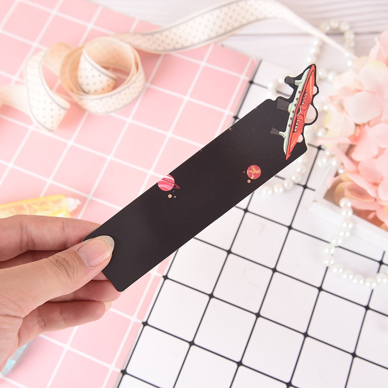 30pcs/set Little Galaxy Space Bookmarks Alien Planet Message Card Bookmark Kids School Bookmark Supplies