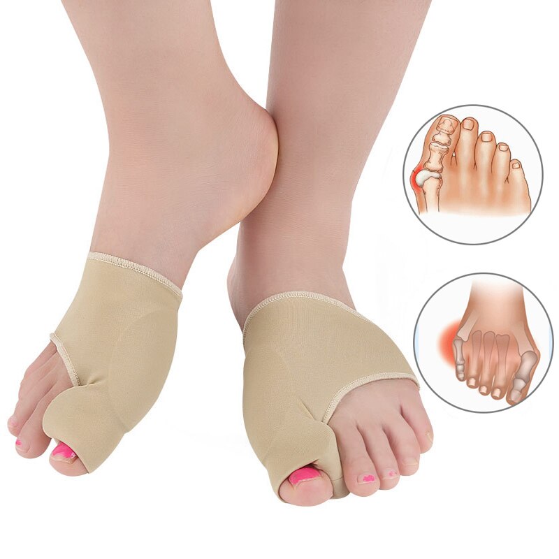 Silicone Bunion Corrector Gel Pad Stretch Nylon Hallux Valgus Protector Guard Toe Separator Orthopedic Pedicure Socks Feet Care