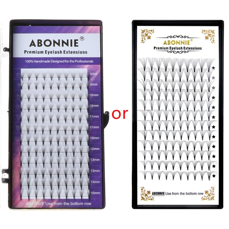 Eyelash Extensions 10D Thickness 0.07 C Curl Eyelashes Middle Stem & Long Stem Premade Lash Fans Supplies Lashes