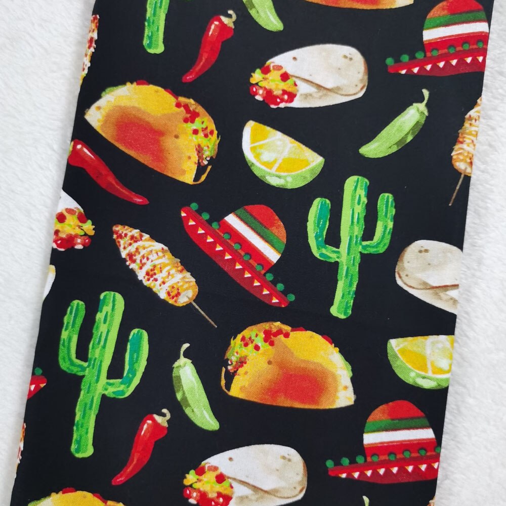 Tela de algodón con estampado espectacular para decoración del hogar, tejido textil colorido con de hamburguesa, perro , postre, limón, pimienta, Cactus, para vestido y ropa: Default Title