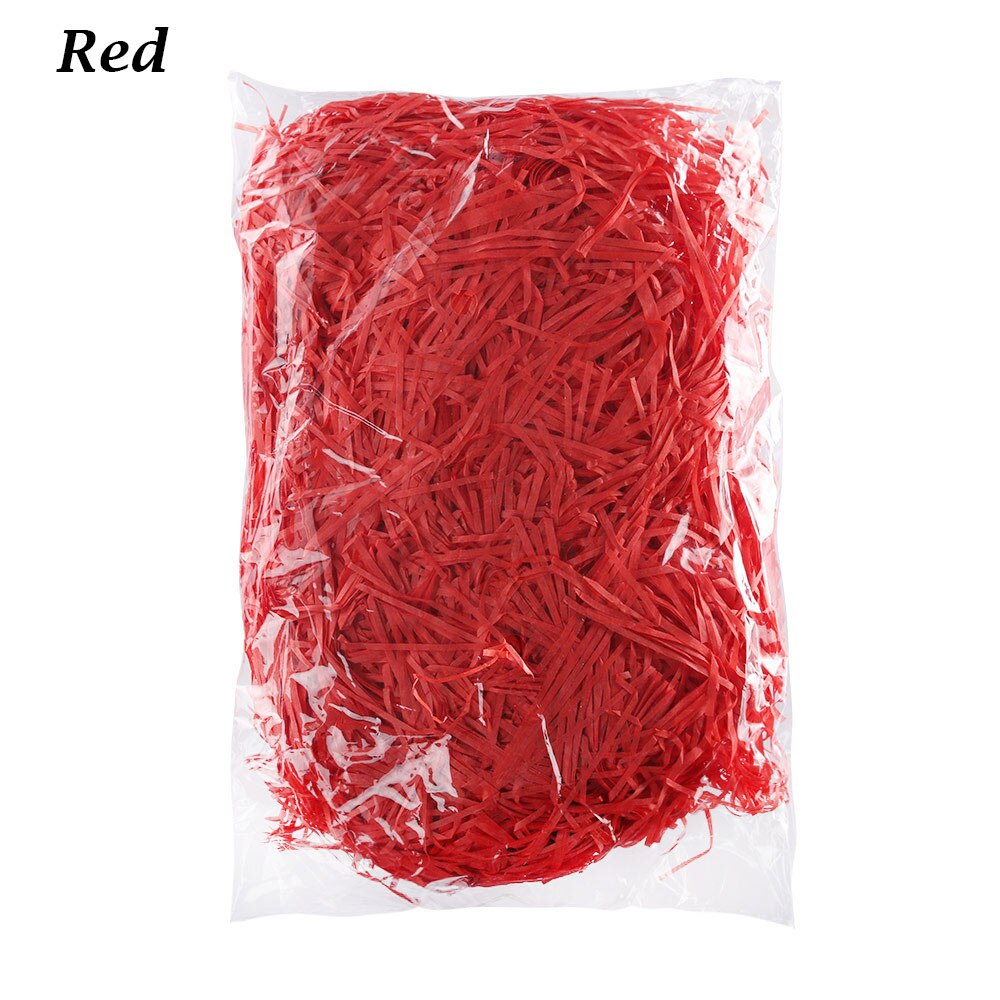 Confettis en papier raphia de 100g, pour boîte, remplissage de fête, accessoires d'emballage, fournitures artisanales de bricolage: red