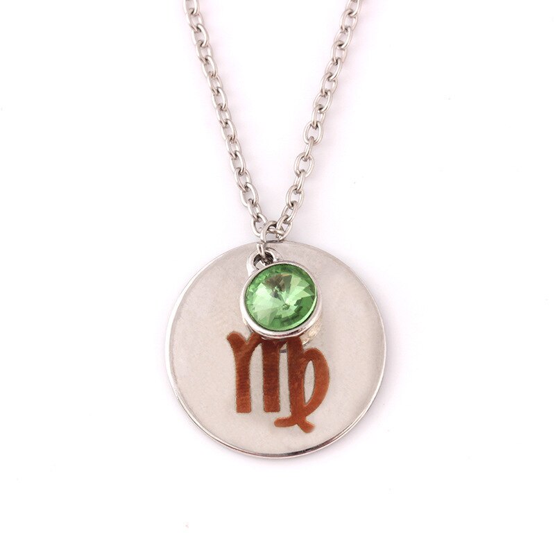 Twaalf Sterrenbeelden Kristal Ketting Voor Meisje Sleutelbeen Keten Creatieve Paar Hanger Ketting: Virgo