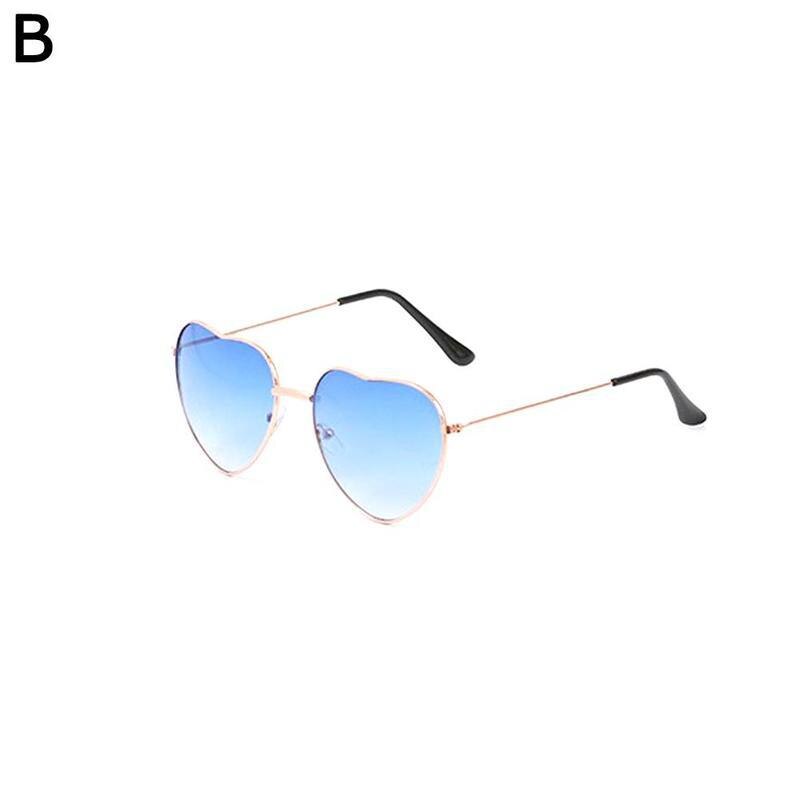 Gafas de sol Retro de Metal con forma de corazón para mujer, bonitas gafas de sol sexis con forma de amor, gafas de Vintage, accesorios de a la Gradien: B