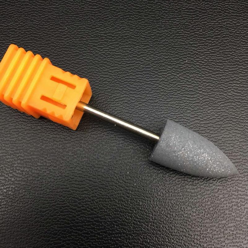 10mm diameter gummi siliciumcarbid spidshoved fleksibel polermaskine neglebor elektrisk manicure maskine tilbehør: 53-07