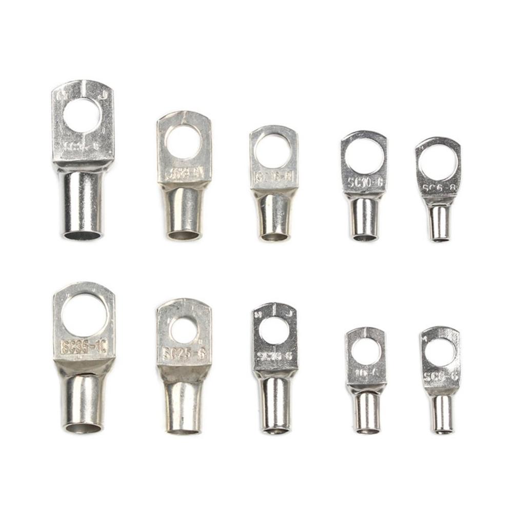 100Pcs Sc Blote Terminals Lug Vertind Koperen Buis Lug Ring Seal Batterij Draadconnectors Blote Kabel Gekrompen/Gesoldeerd terminal Kit