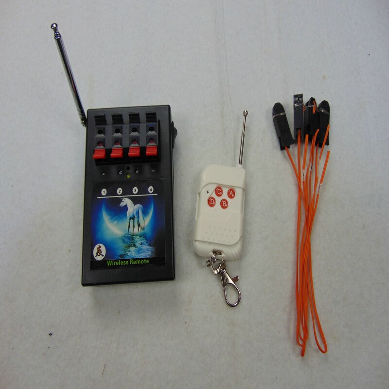 Fil de cuivre pour scène DMX, 12 pistes, télécommande étanche MHZ, effets spéciaux, feux d'artifice, équipement de mariage, interrupteur sans fil, 433: 4 CUES