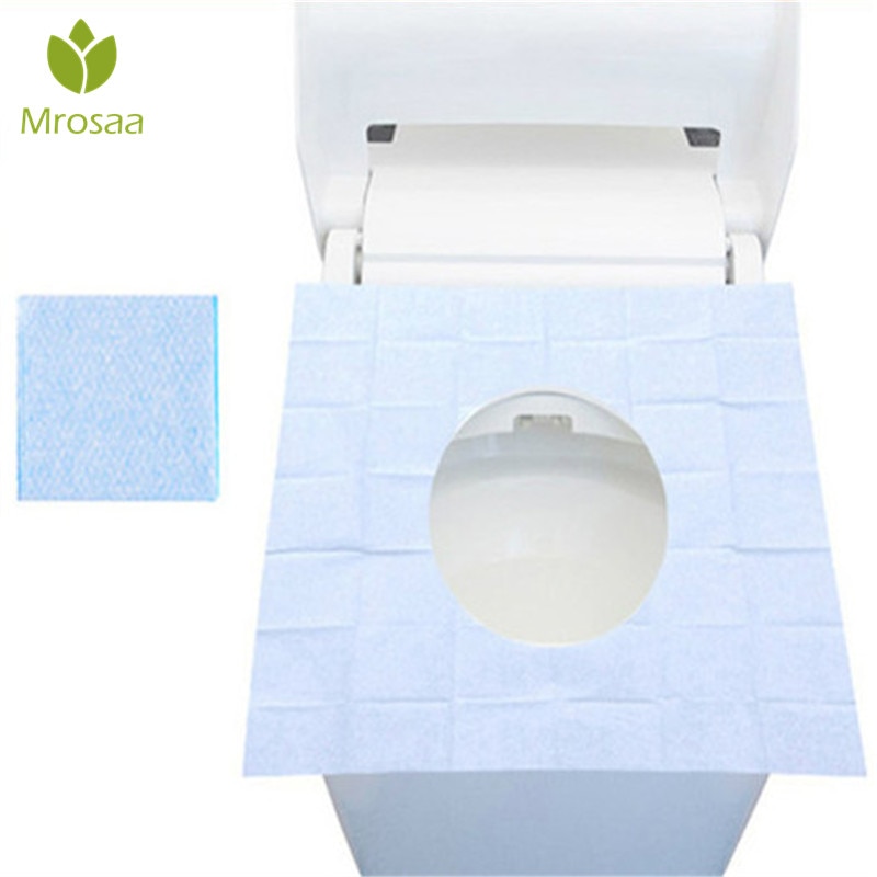 Mrosaa 5 Pcs/10 Pcs Draagbare Waterdichte Wegwerp Wc Pad Anti-Bacteriële Toilet Seat Cover Mat Voor Reizen zakenreis