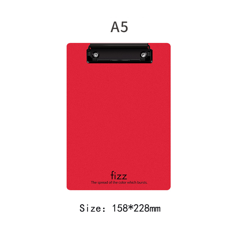 A5 Plastic Writing Board with Clip File Folder Writing Pad File School and Office Supplies: Red