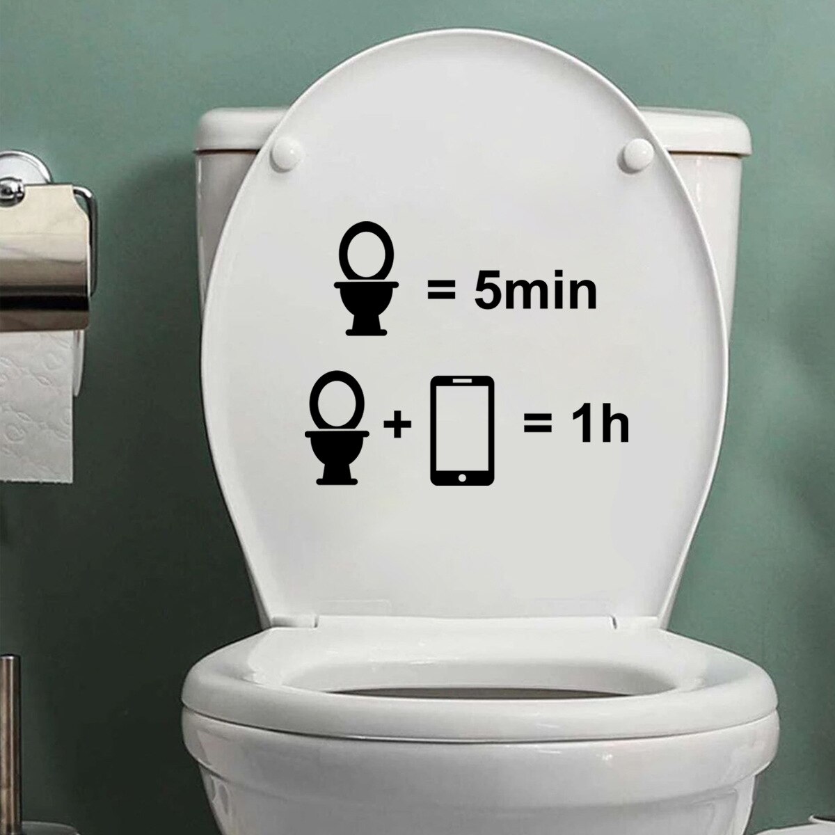 Funny Spoof Cartoon Kids English Decorative Personality Toilet Toilet Cover Stickers Kindergarten Decorative Wall Stickers
