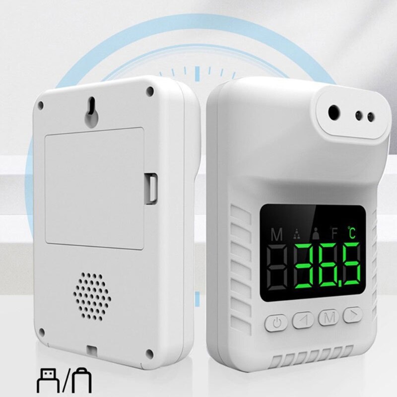 Wall-Mounted Upgraded Contactless Infrared Thermometer Non-Contact LED Digital Temperature Measurement Tool for Office Factory S