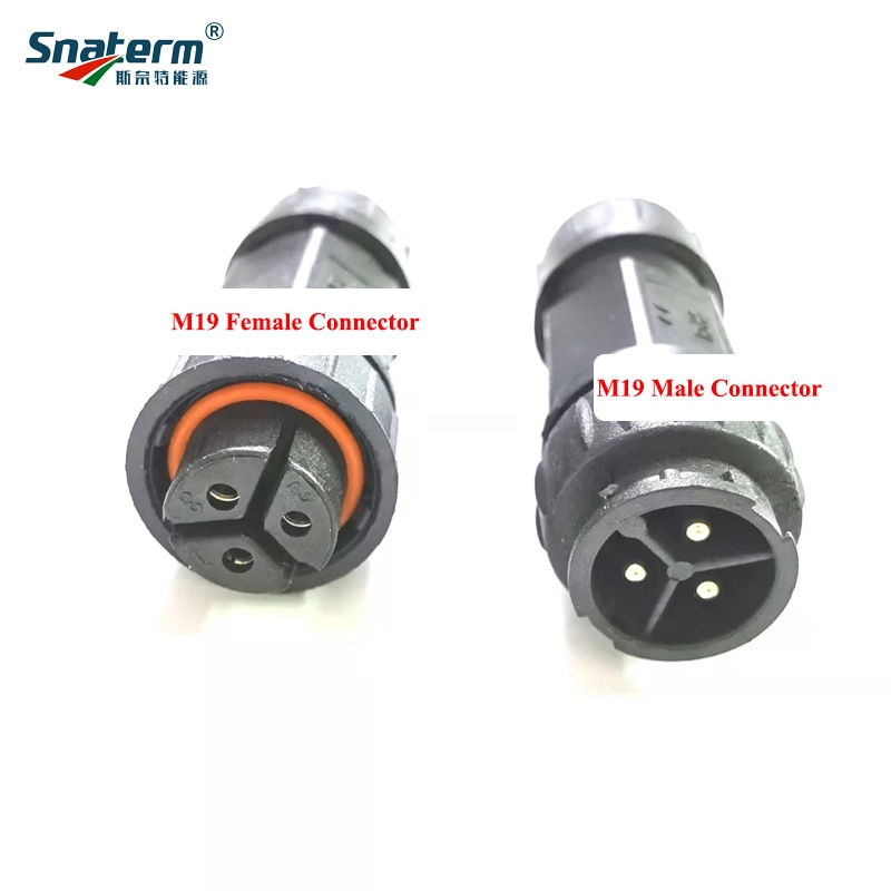 Conector macho/hembra M19 o M25 de 3 pines para Cable de alimentación, inversor de conexión a Microred SG 200-700W 800-1400W