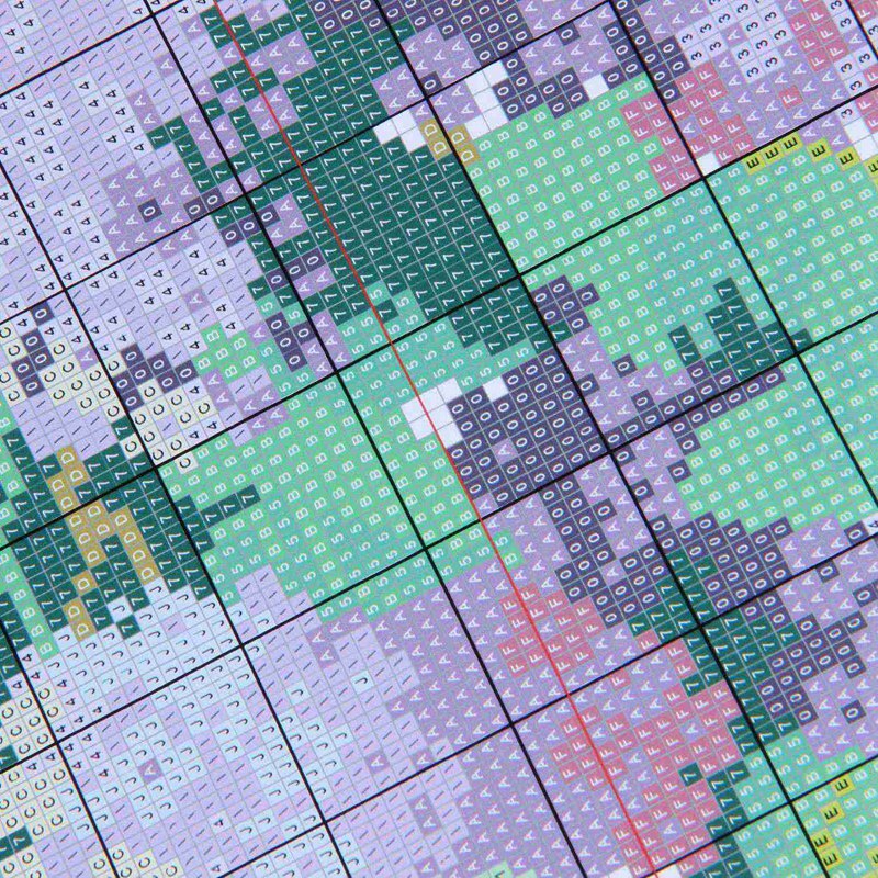 2 Set DIY Hand Knitting Cross Stitch Kits Patterns Embroidery Set 14CT Home Decoration, 1 Set 49x52Cm Purple Lilac Pattern & 1 S