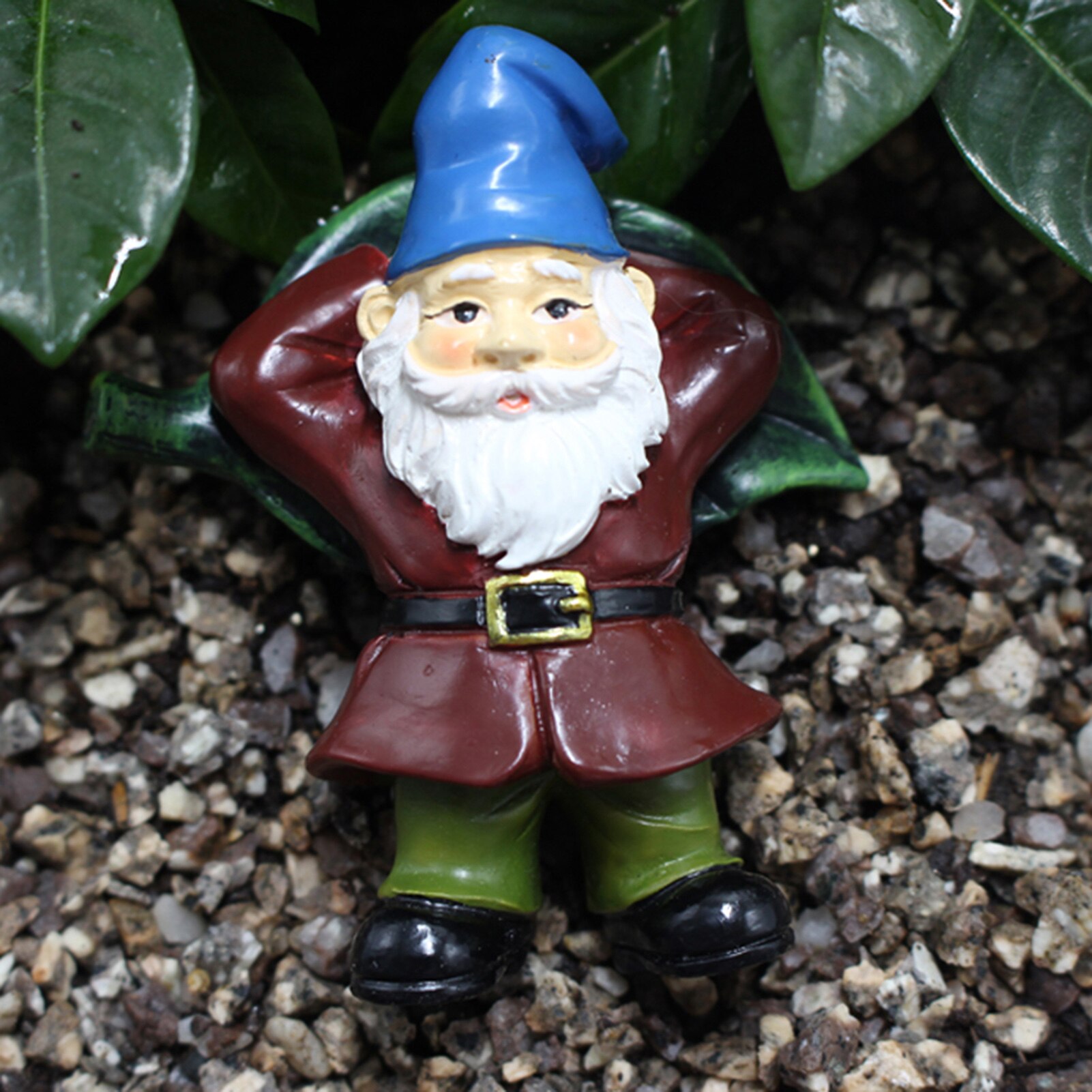 5PCS Resin Garden Gnome Garden Statue Christmas Dress Up For Garden Decoration Resin Gnome Christmas Resin Gnome Hogard