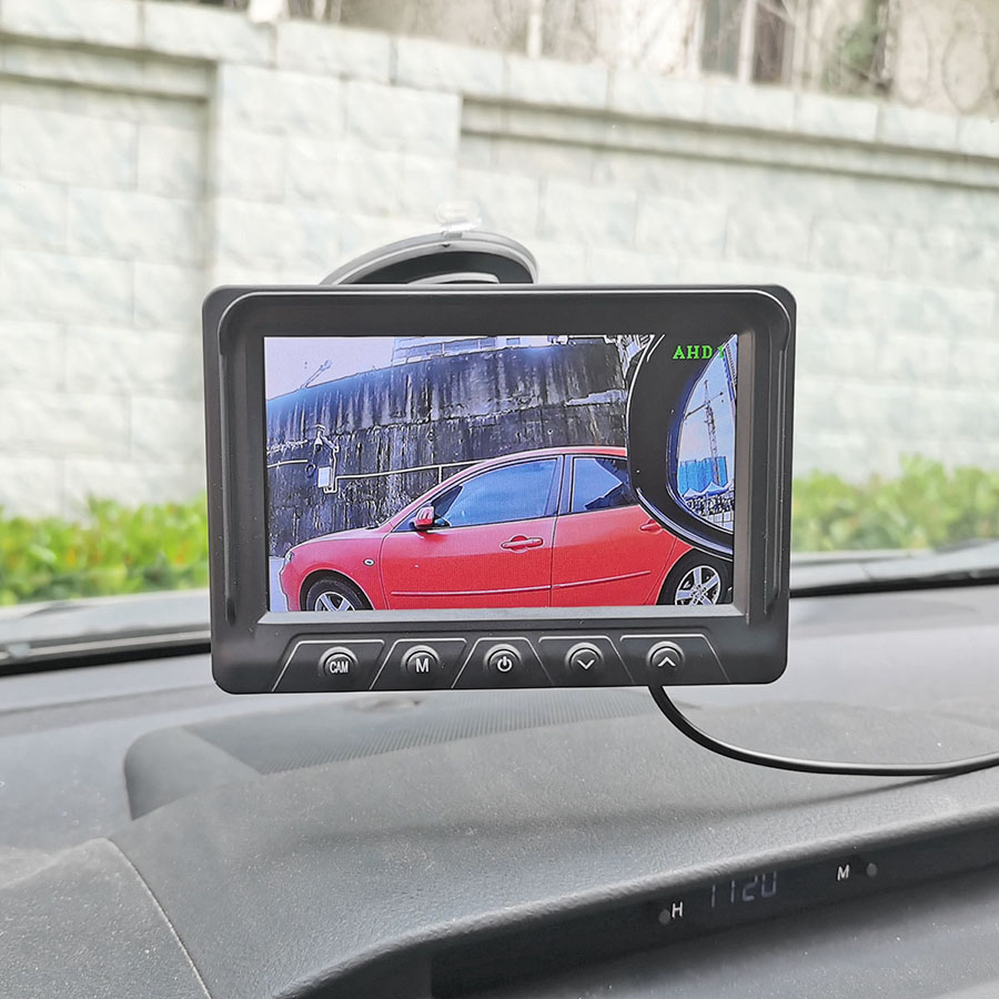 DIYKIT 1024x600 5 Cal AHD IPS monitor z widokiem z tyłu samochodu cyfrowy ekran wyświetlacz wsparcie VCD DVD GPS kamera z 2 wejściami wideo