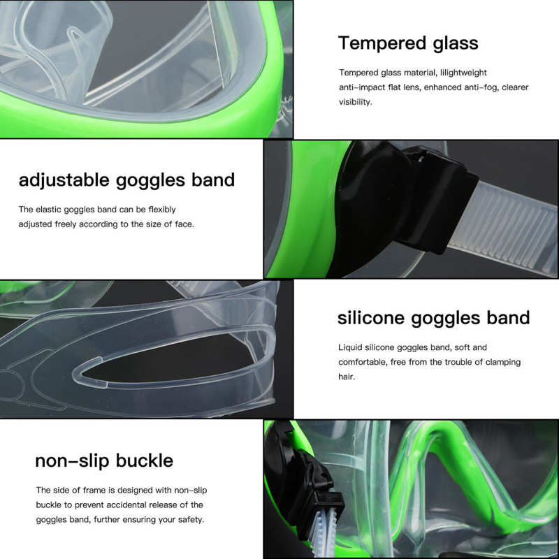 Diving Goggles Diving Goggles Silicone Tempered Glass Underwater Diving Swimming Snorkeling Equipments Diving Equipment