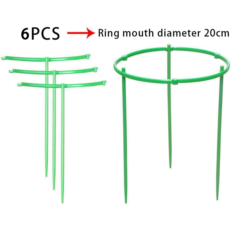 Piquets de Support pour plantes, treillis demi-cercle pour plantes en pot, bonsaï, Support de fleurs de vigne, Clips à tige fixe, outils de jardinage, 6 à 36 pièces