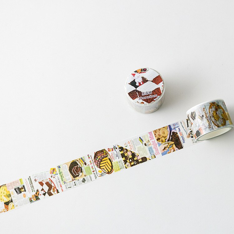 Cintas adhesivas decorativas para decoración, 1 Uds./1 lote, dulce pastel, animales encantadores, papel álbum de recortes DIY, pegatinas 3m: heisenlin