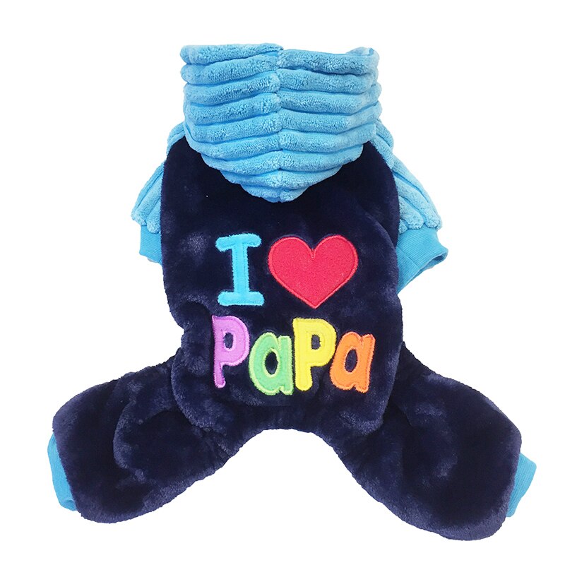 Cão pequeno traje macacão macio quente roupas para cães inverno roupas para animais de estimação calças yorkshire pomeranian bichon poodle roupa para cães vestuário: Azul / XS