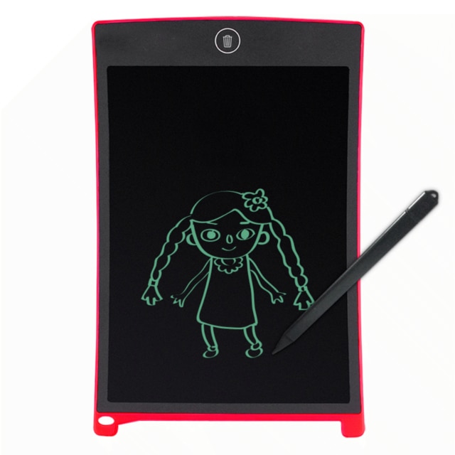 Pizarra Digital Magica Tablet de Dibujo Tableta de Escritura Dibujar Escribir Pintar LCD 8,5" 12" para Niños y Adultos Oficina: 8.5" Roja