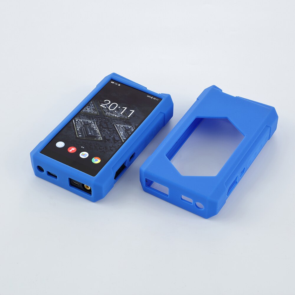 Zachte Siliconen Beschermende Huid Case Cover Voor Fiio M17 Muziekspeler: Blue