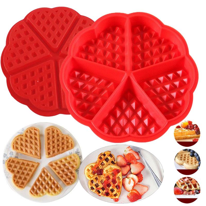 Siliconen ronde wafels pannenkoek bakvorm bakvorm keukengereedschap hartvorm