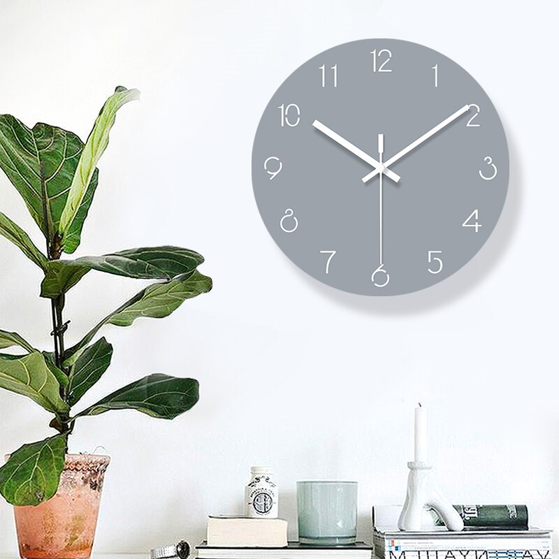 Mute Modern Large Wall Clock Silent Clocks for Home Kitchen Living Room Decor Battery Operated