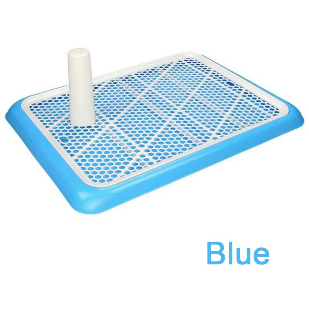Pet Supplies Toliet Training Plastic With Pillar Toilet Mat Training Potty Dog Pad Tray Toilet Training Urinary Trainer Pee Pad: Blue