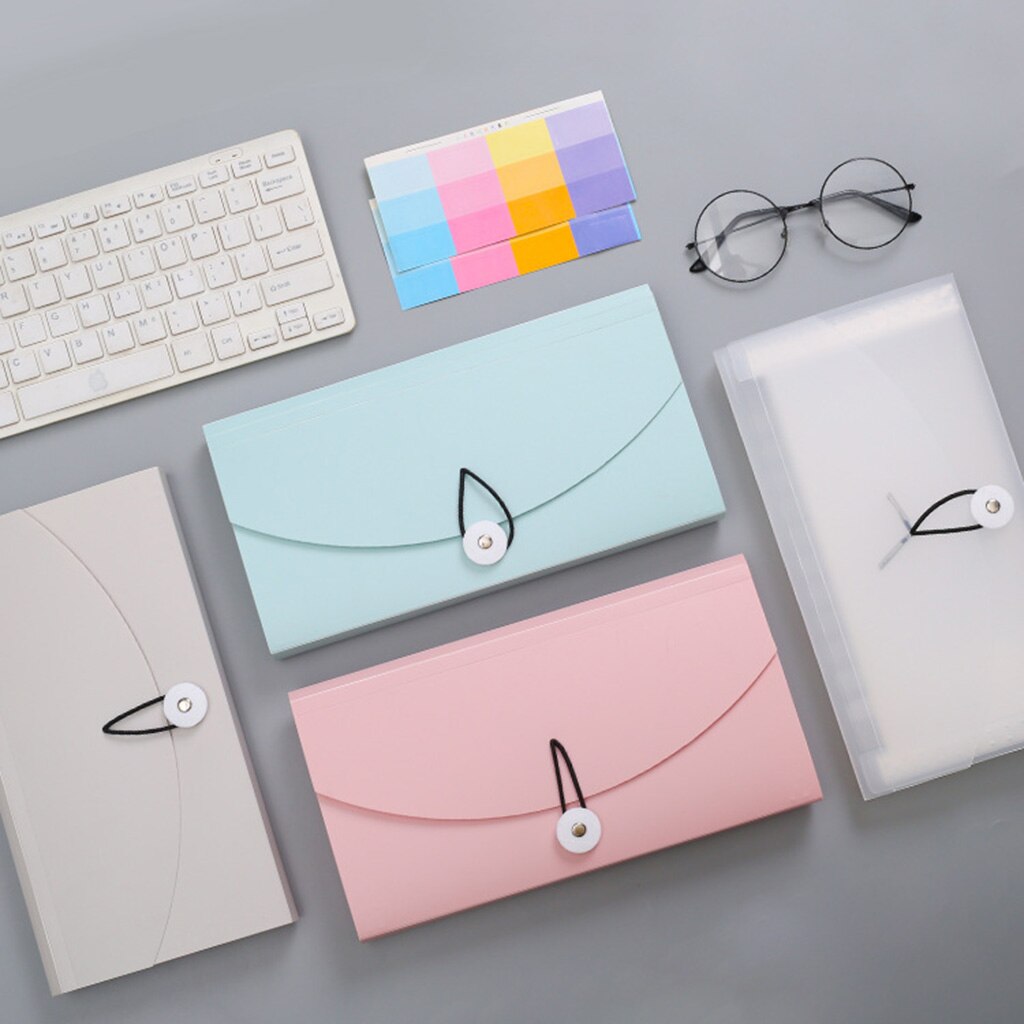 B6 Expanding Document Folders with Tabs Spring Button Closure Portable B6 Document Holder 13 Pockets for Office Home